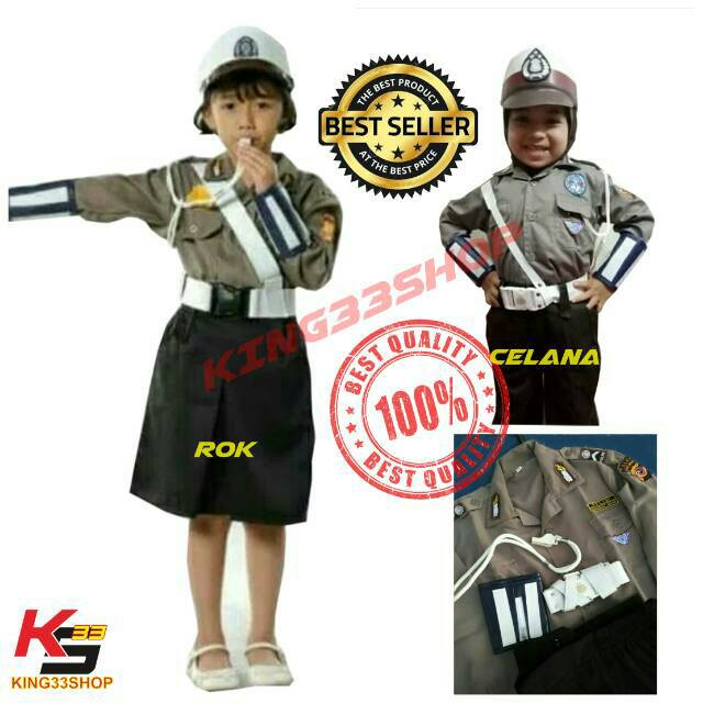 Baju  Profesi POLWAN Anak / Polisi Wanita Cilik / KOSTUM POLISI ANAK / BAJU KARNAVAL POLISI ANAK