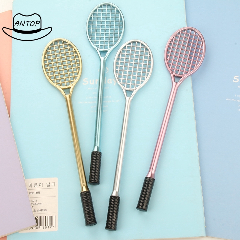 Antop！Korea Alat Tulis Kreatif Lucu Raket Tenis Raket Bulutangkis Gel Lengan Pen Tanda Tangan Kantor