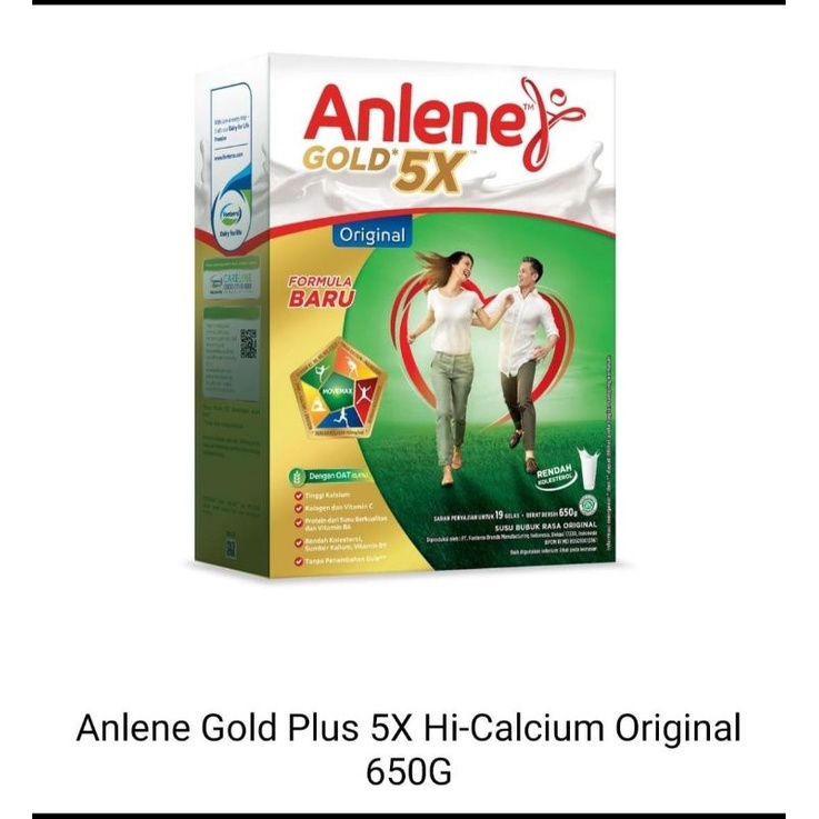 

ANLENE GOLD PLUS 650gr RASA VANILA COKELAT ORIGINAL