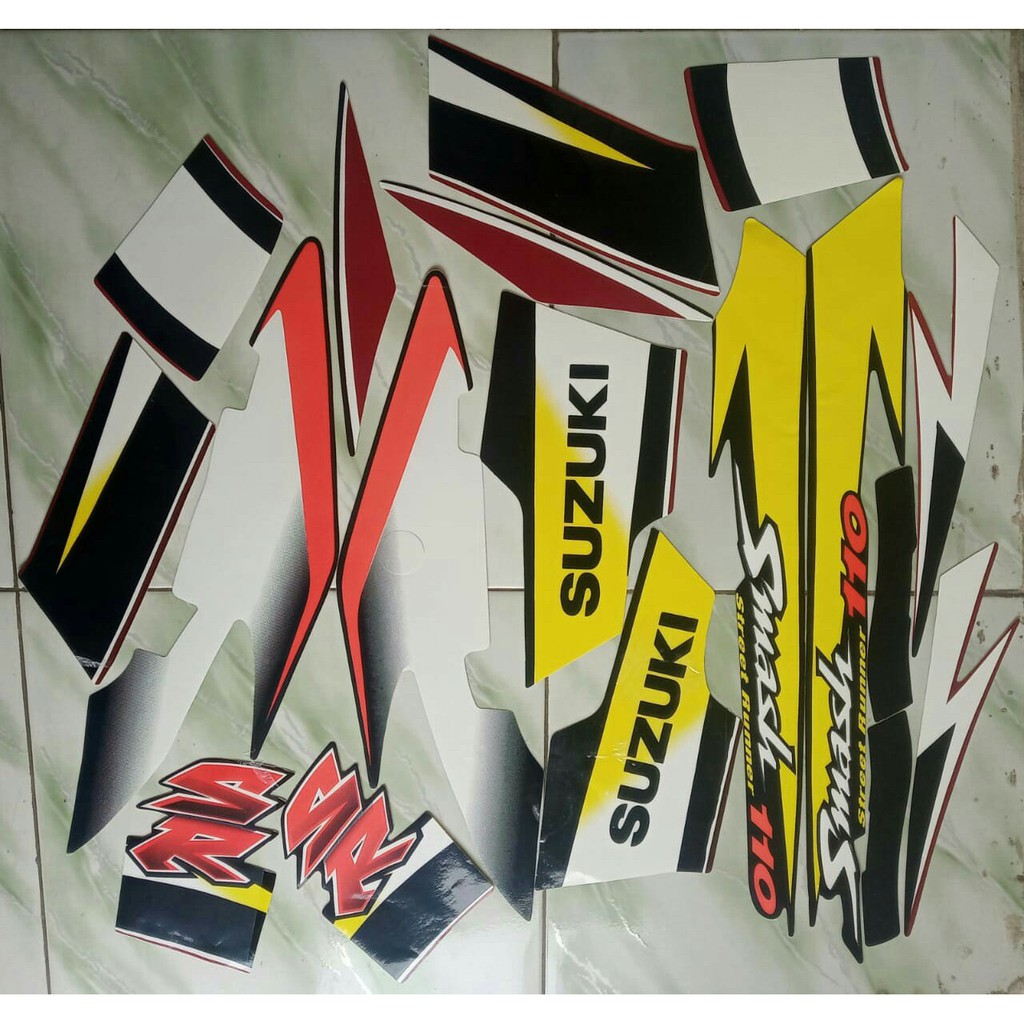 stiker striping suzuki smash SR 110 2004 2005