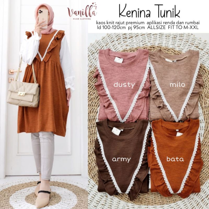 KENINA TUNIK | TUNIK WANITA MUSLIM | BY VANILLA