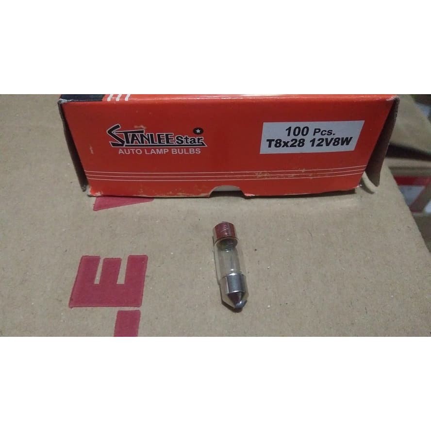 Bohlam Lampu Kabin Cabin Plafon Mobil Stanlee Star T8 28 mm 12V 8W