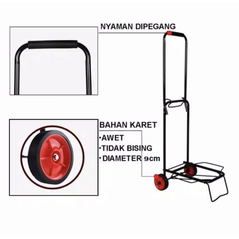 Troli - Trolley - Troly Lipat Serbaguna - Trolley Besi Lipat