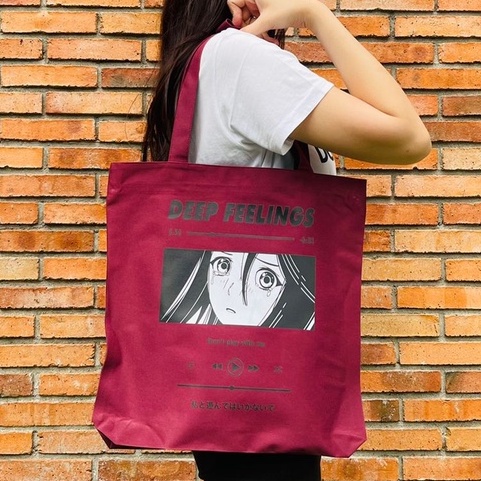 Totebag Deep Feelings Maroon Anime Manga Premium Unisex