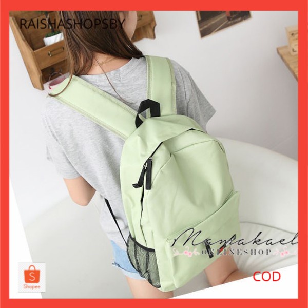 Tas Ransel Punggung Backpack Sekolah Polos MK047 Tas Batam Import