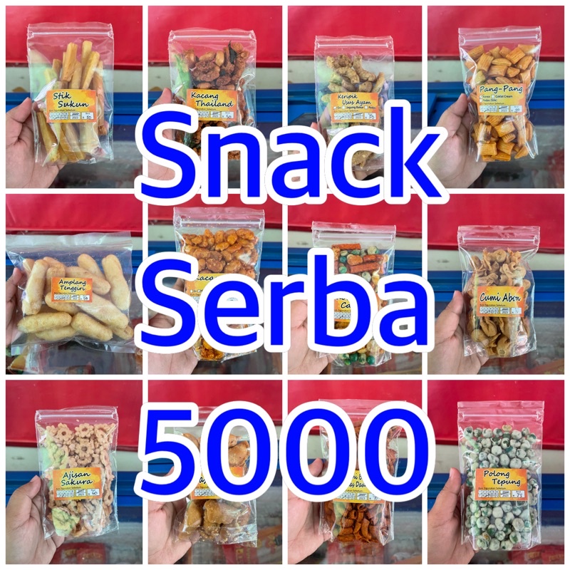 Snack / Cemilan Serba 5000 / jajanan murah lengkap / snack kiloan
