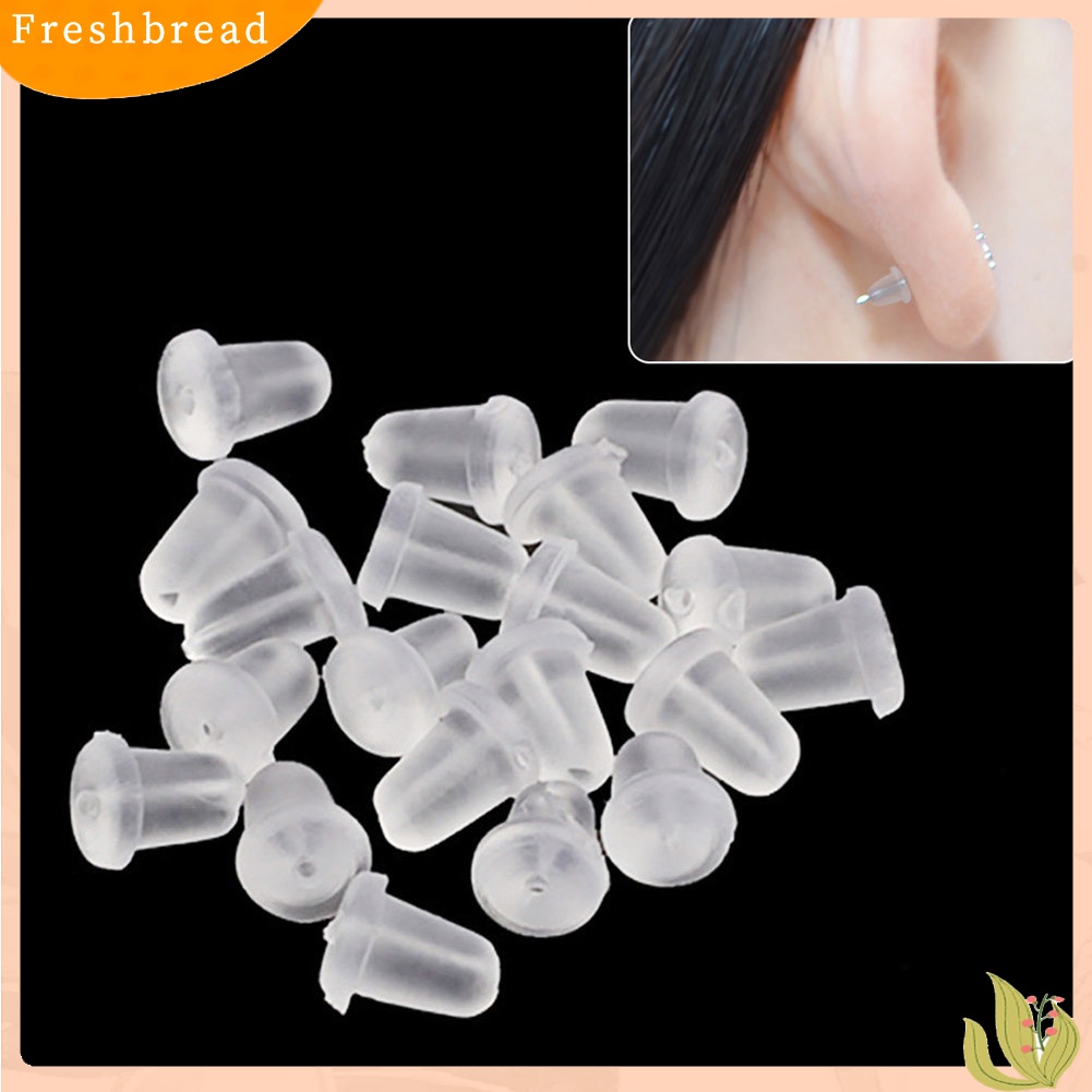 Terlaris 100Pcs Clear Soft Plastic Earring Findings Back Stoppers Earnuts Safe Tool