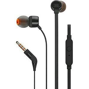 JBL T110 Headphone Garansi Resmi IMS Headset In Ear Headphones with microphone   flat cable   Black