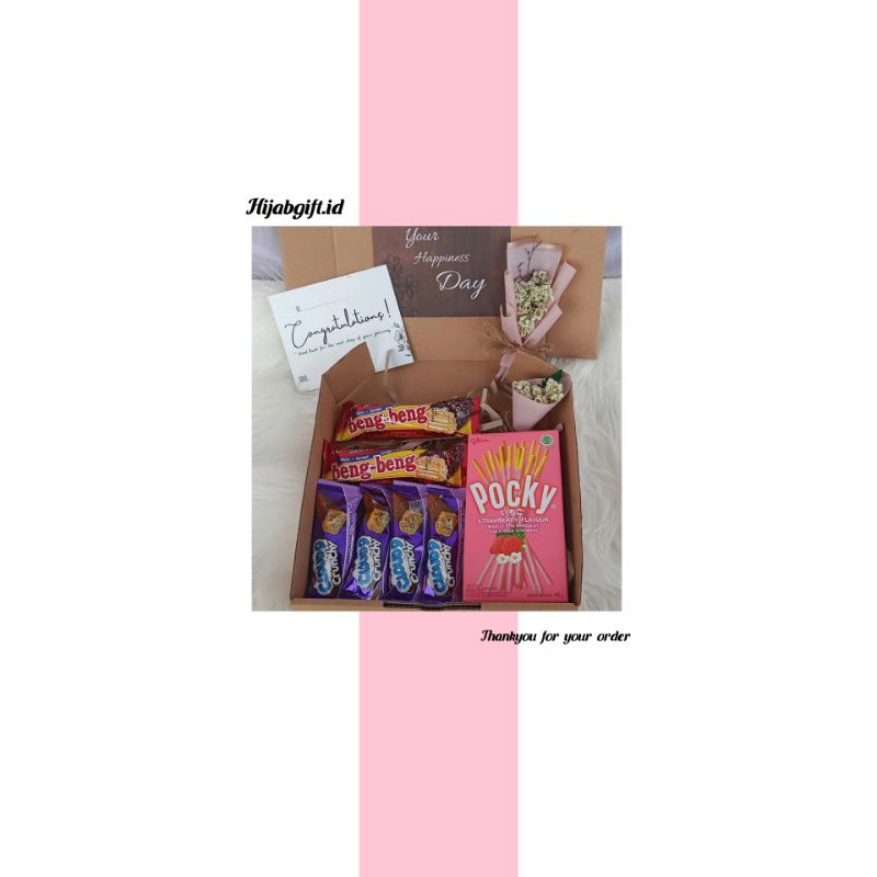 

Hampers/Giftbox kado ultah, wedding, anniversary, graduation custom