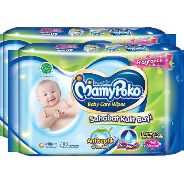 Mamypoko baby care wipes non alkohol 50s 48s