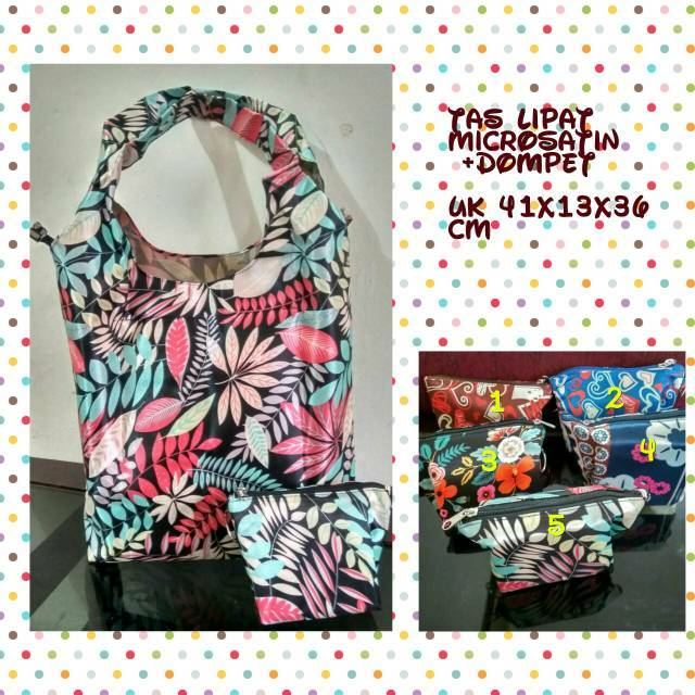 Tas lipat plus dompet microsatin