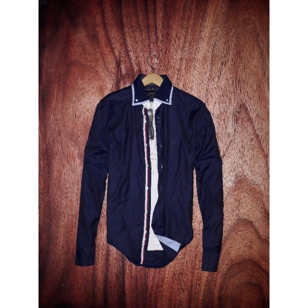 kemeja katun zara man pria second original