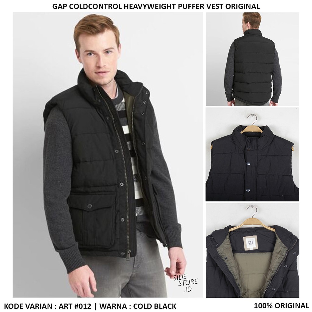 gap black fur vest