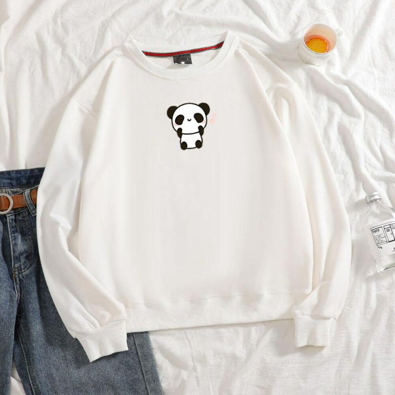 S - XXXXXL(6XL) Sweater PANDA Crewneck CUTE BIGSIZE Sweatshirt Pria Wanita OVERSIZE 5XL 4XL 3XL 2XL