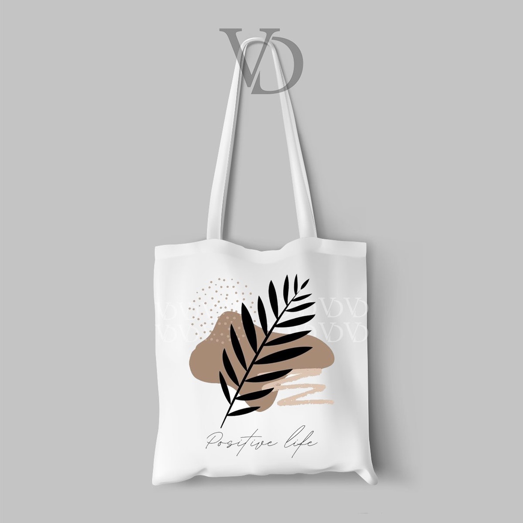 TOTE BAG KANVAS MOTIF quotes motivation TERBARU / AESTHETIC TOTE BAG / TAS BELANJA MOTIF ABSTRAK