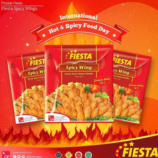 Fiesta Spicy Wings 500gr / Sayap Ayam Pedas