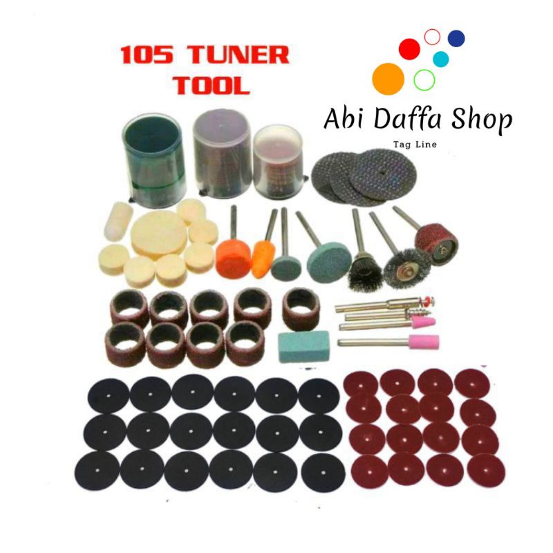 105pcs Mata bor gerinda tuner paket die gerinda tuner
