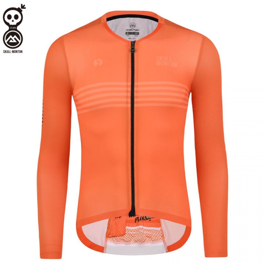 JERSEY MONTON LONG THURSDAY ORANGE - BAJU SEPEDA LENGAN PANJANG