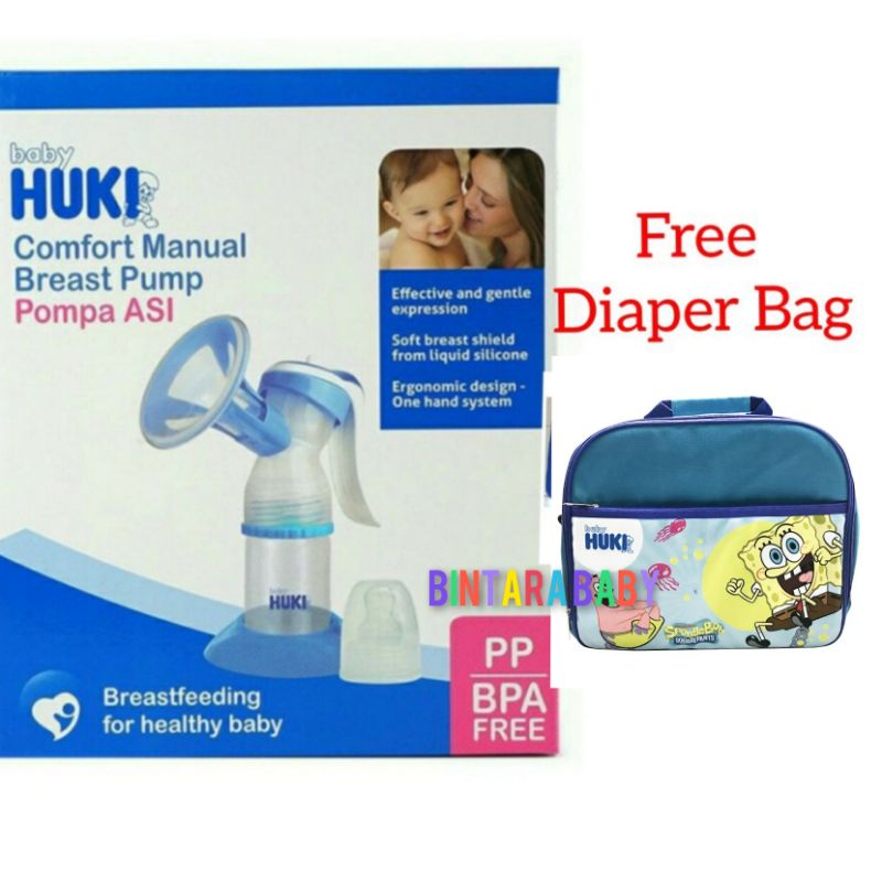 Pompa Asi Manual Baby Huki / Diaper Bag Huki Baby Bag Huki