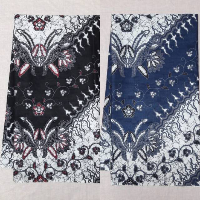 Rm kain batik printing batik bahan batik jarik batik parang zigzag pola batik baju hitam navy