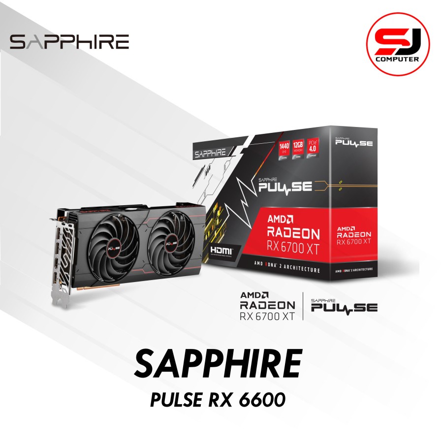 SAPPHIRE PULSE VGA RX 6600 GAMING 8GB GDDR6 / VGA RX6600 SAPPHIRE