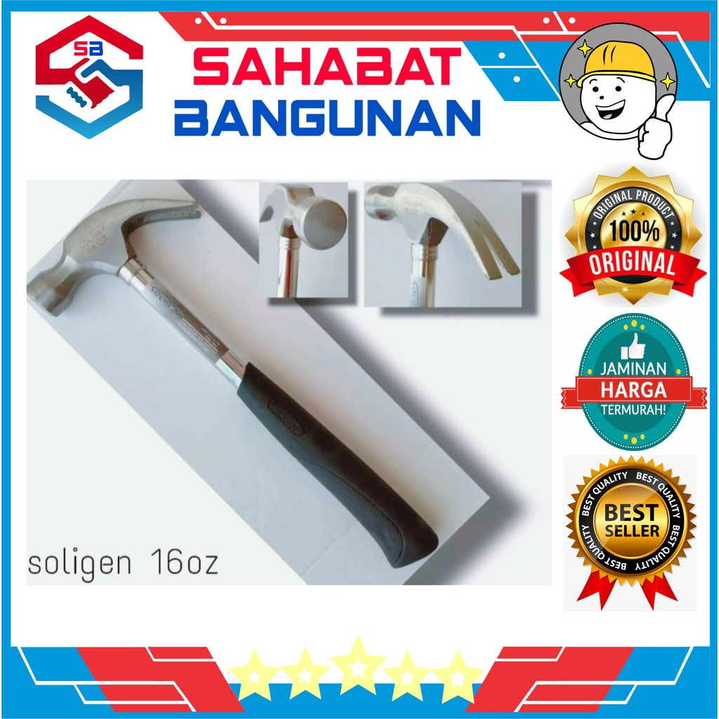 PALU KAMBING SOLIGEN GAGANG BESI 16 OZ - PALU KAMBING FIBER - PALU TUKANG - PALU KAMBING - PALU SERB