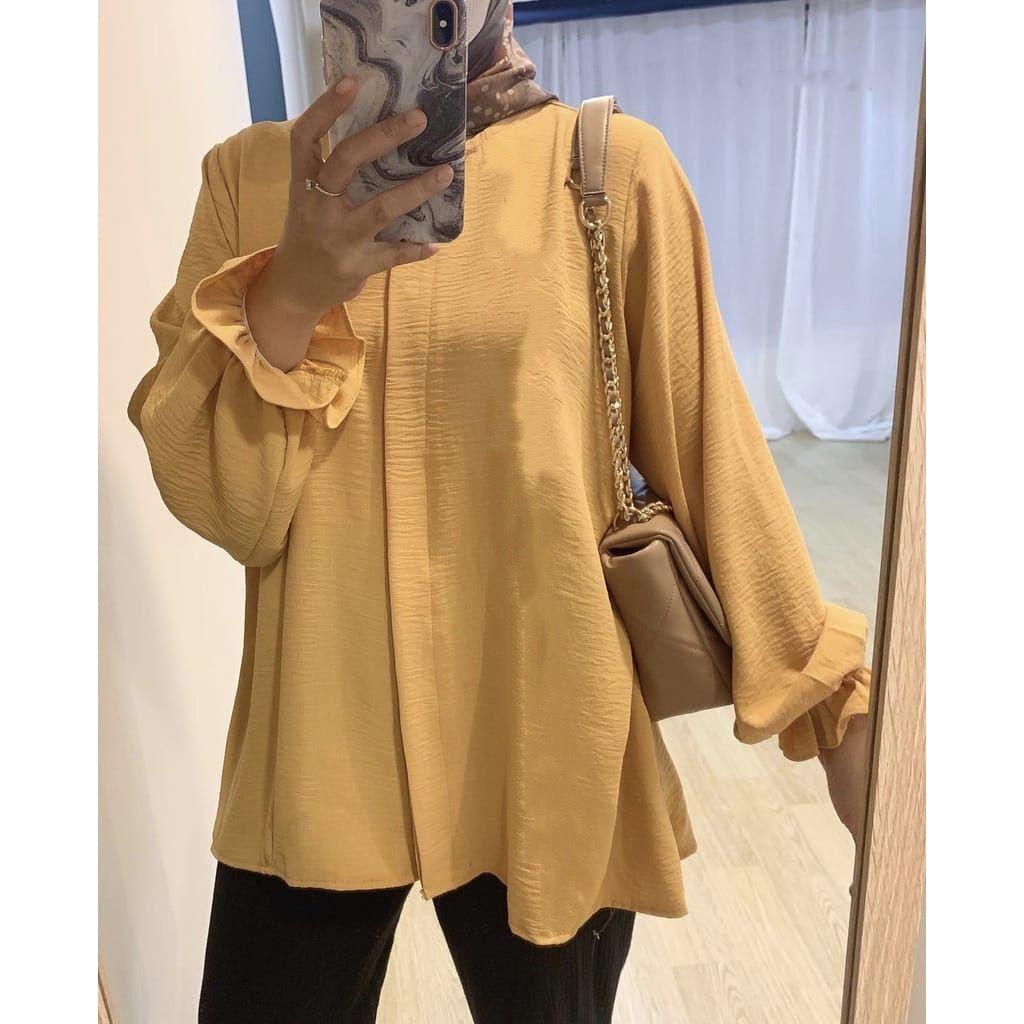 BEFAST - ZSO OOTD Blouse SYASA / Cana Blouse XL / Blouse Polos Casual / Pakaian Wanita / Blouse Lengan Panjang / Fashion Wanita Kerja / Blouse Polos Formal / Outfit Wanita Modis Kekiniaan / Terlaris / Blouse Crincle