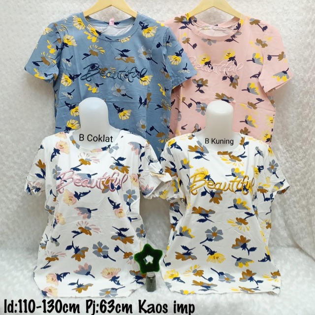 Kaos wanita kaos wanita import atasan beautiful flower Kaos wanita kaos wanita import atasan beautiful flower