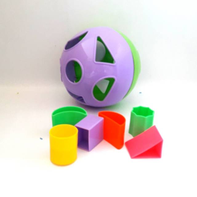 Bola Pintar Geometri Puzzle Anak Edukatif - Mainan Block Anak Edukasi