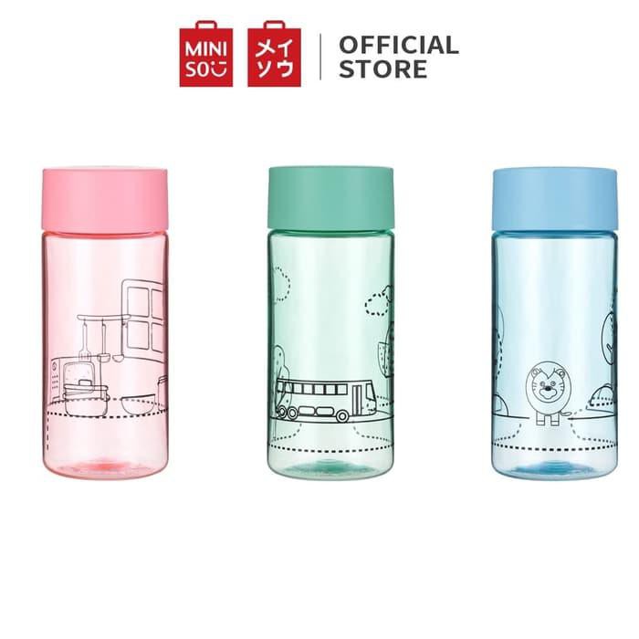 Dijual Miniso official botol minum Plastic Water Bottle 290ml - B-PINK Berkualitas