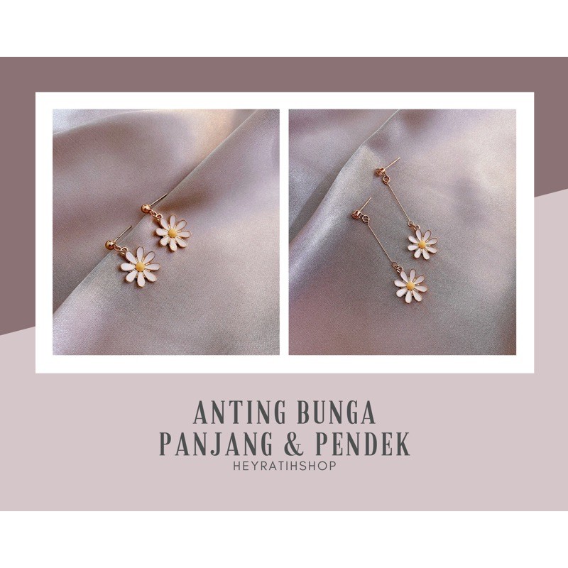 TERMURAH ANTING BUNGA LUCU PANJANG DAN PENDEK AKSESORIS BERKUALITAS MURAH
