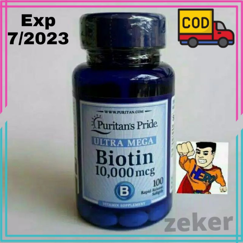 Biotin 10000 mcg 50 Softgels Puritan's Pride Original
