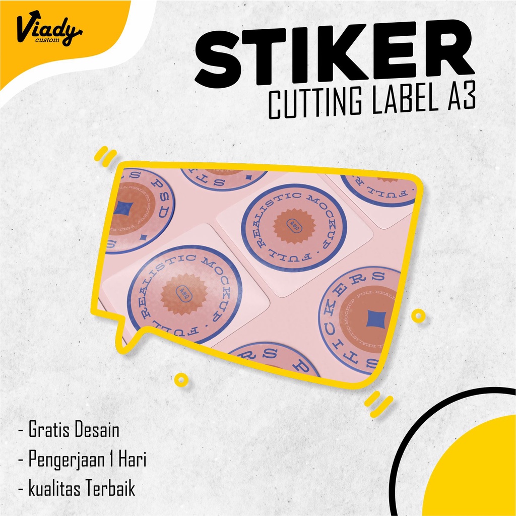 STIKER LABEL A3 | CUSTOM STIKER LABEL | STIKER MINUMAN | STIKER MAKANAN