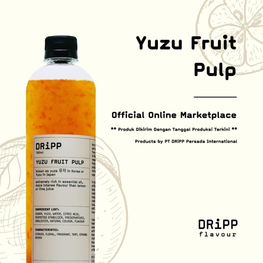 

DRiPP Yuzu Fruit Pulp (Sirup Bubur Rasa Buah Yuzu)