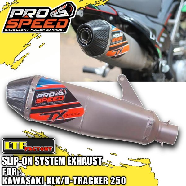 KAWASAKI KLX D-TRACKER 250 PROSPEED NEW TX Slip-On Silencer System Exhaust - Knalpot Racing Original