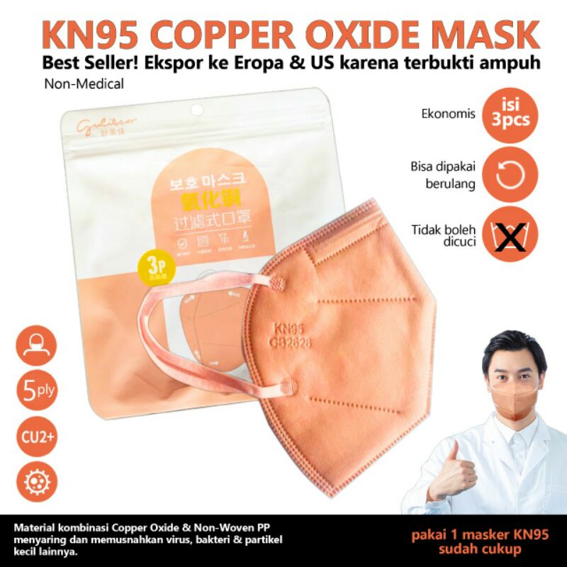 Masker KN95 copper oxide