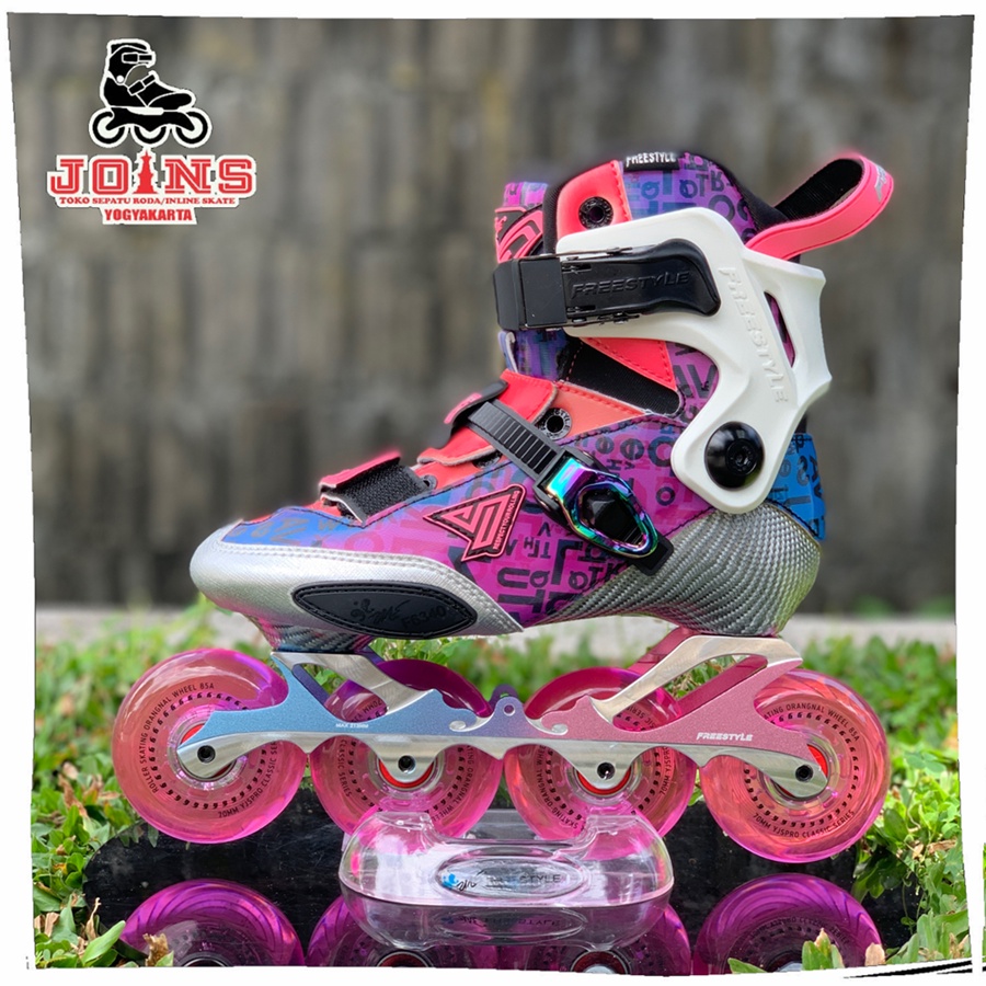 Sepatu Roda Inline Skate YJS X5 Pro Junior Carbon Pink