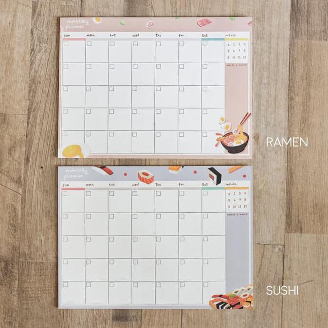 

Terlaris Planner Bulanan Ramen And Sushi Monthly Plan Memopad Bagus