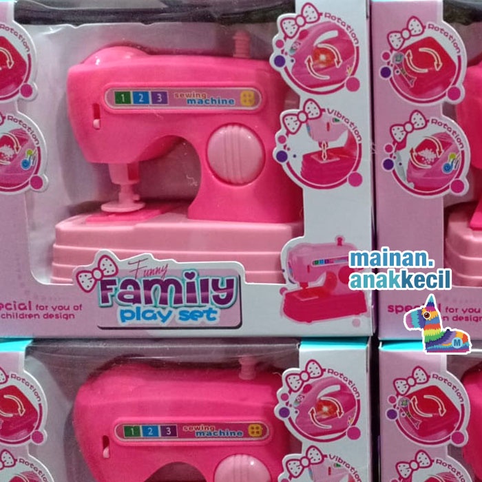 MAINAN ANAK EDUKASI MESIN JAHIT SEWING MACHINE FUNNY FAMILY PLAY SET VIBRATION GETAR