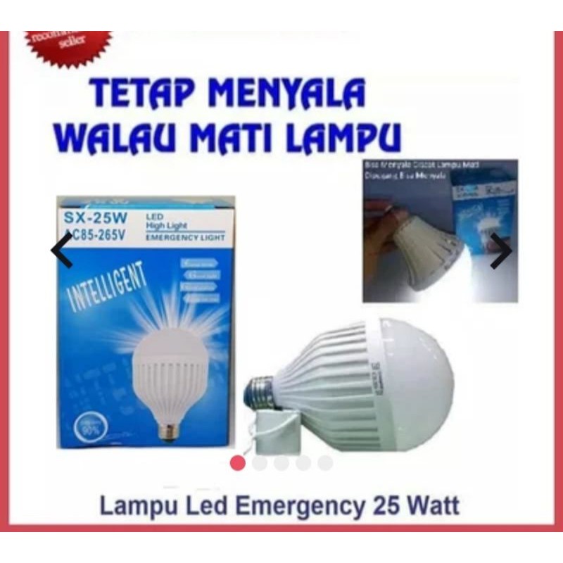 Bohlam Emergency 25 Watt  Lampu Cahaya Putih SX-25 Watt Model Sentuh