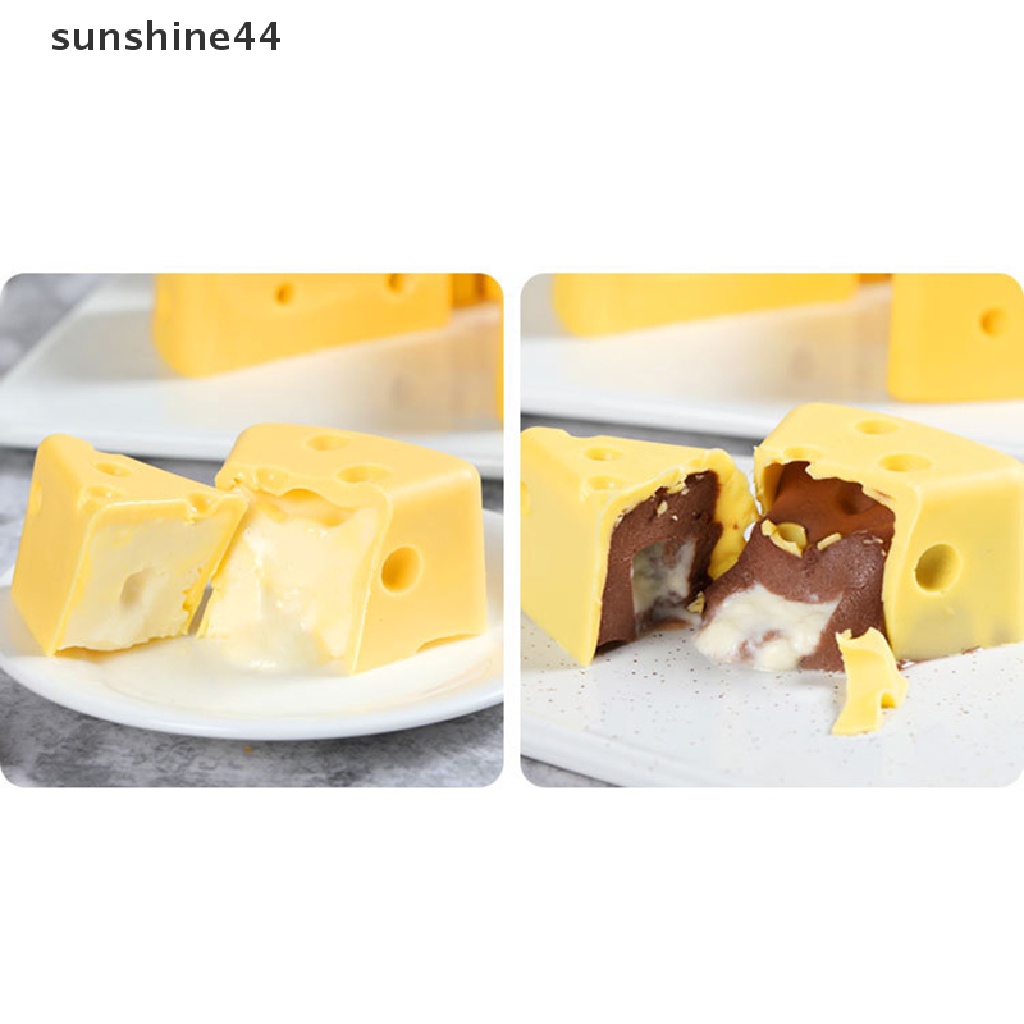 Sunshine Cetakan Kue Mousse Bentuk Keju 3D Bahan Silikon