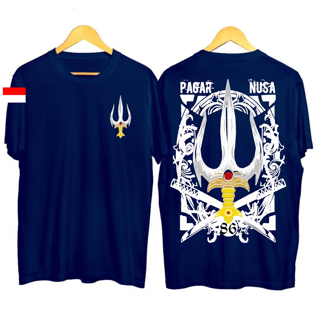 Kaos Pagar Nusa Trisula Simpel Distro-Biru Dongker