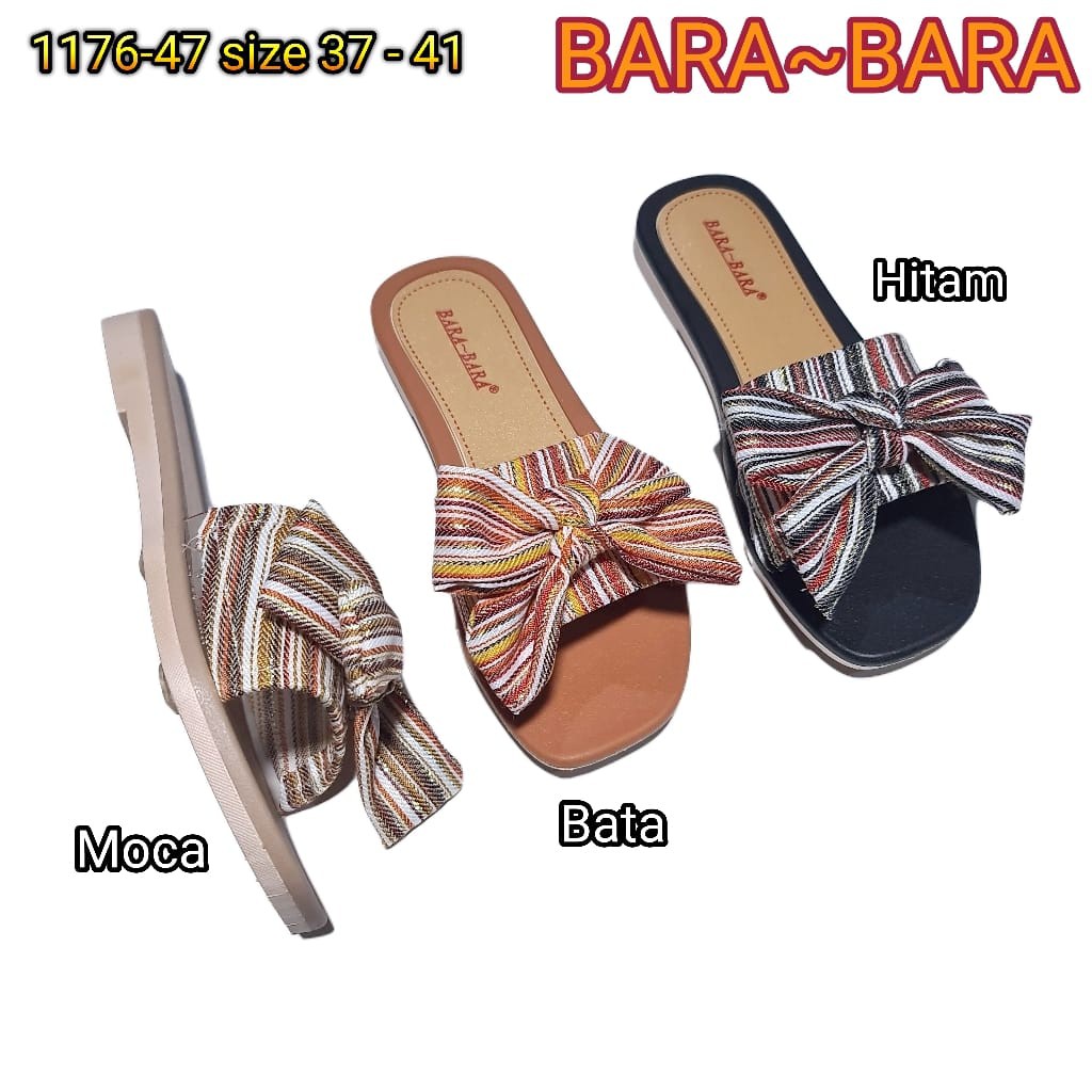 jelly sandal wanita bara bara pita kain sendal cewek selop barabara karet import 1176-47