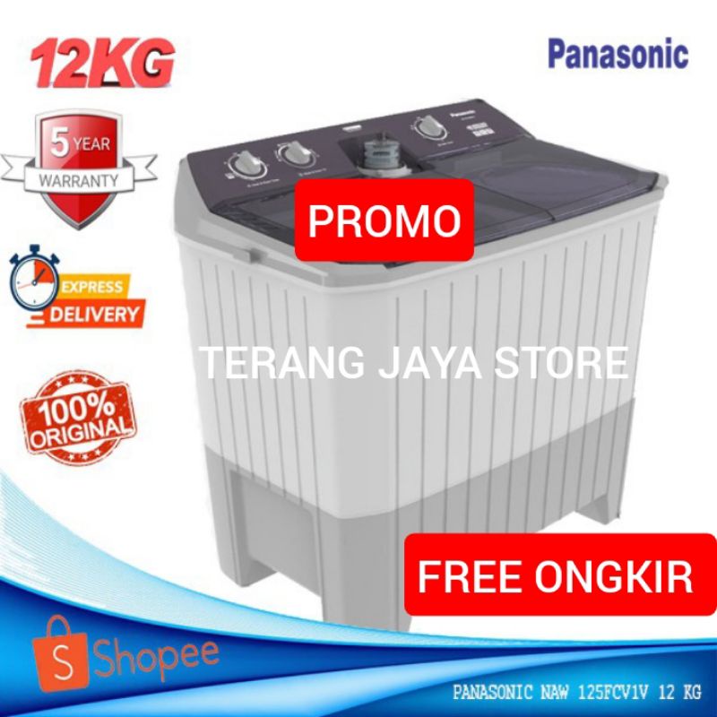 MESIN CUCI 2 TABUNG PANASONIC NAW 125FC NAW 125 FC 12KG 12 KG LOW WATT