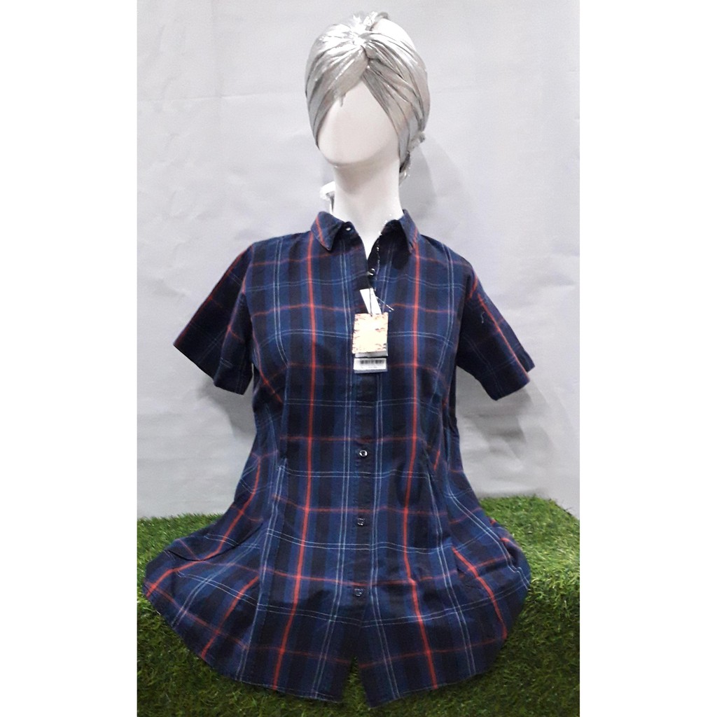 KEMEJA WANITA MOTIF KOTAK/EMBA LADIES