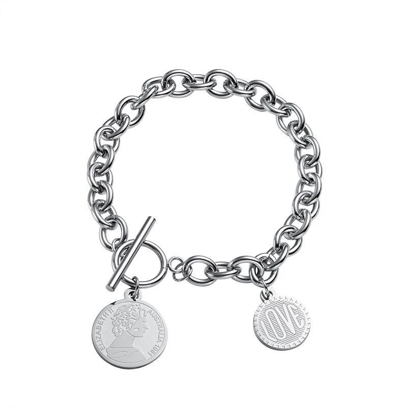 Titanium baja tidak memudar hip-hop hipster pribadi ins gelang wanita gaya dingin special interest d