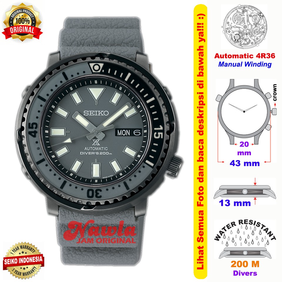 Seiko Prospex Tuna Street SRPE31K1 Light Grey - Jam Tangan Pria SRPE31