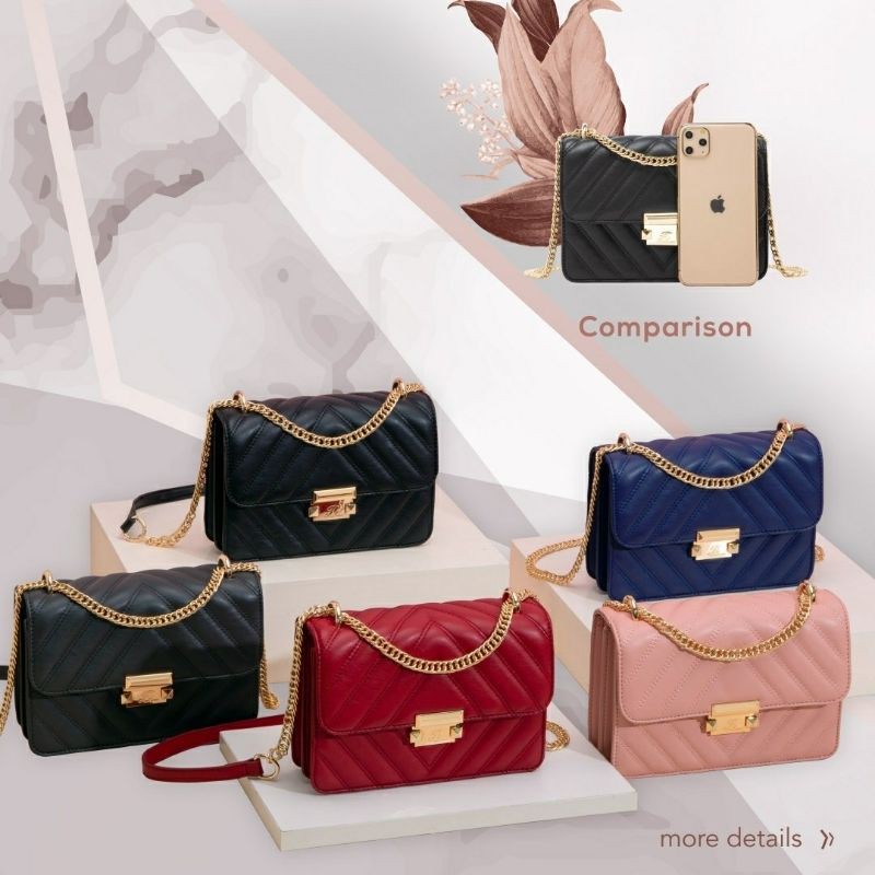 KIMORA BAG JIMS HONEY - Tas Pesta Wanita, Tas Selempang Kecil Mewah, Sling Bag Import Elegan