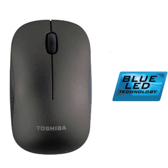 Toshiba W55 Blue LED Wireless Mouse - Grey