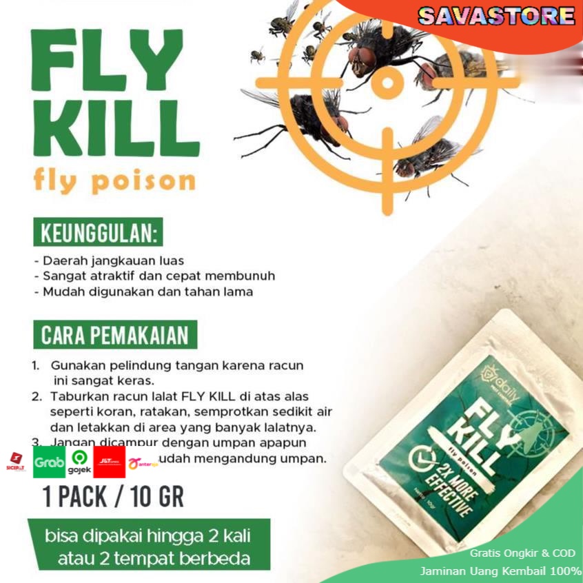 FLIES KILLER RACUN AMPUH PEMBASMI LALAT DAILY FLY KILL